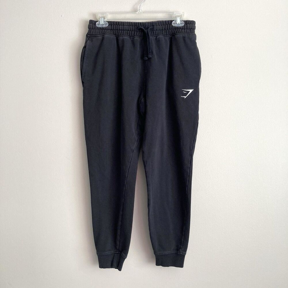 Gymshark Womens Black Jogger Sweatpants Size Small Cotton Blend Athleisure